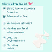 WishCare Niacinamide Oil Balance Fluid Sunscreen SPF 50 PA++++ In-Vivo Tested | 8Hrs+ SPF Protection | Lightweight, Matte & No White Cast | Photostable Sunscreen SPF50 For Oily Skin, Sensitive, Dry & Combination Skin | For Women & Men | 50 ml