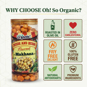 Oh So Organic Makhana Cheese & Herbs Flavored – 87g | Roasted Fox Nuts | Healthy Crunchy Snack
