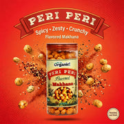 Oh So Organic Peri Peri Makhana 87g | Olive Oil Roasted Fox Nuts | Spicy Flavoured Healthy Snack | Gluten Free Crunchy Makhana | Roasted Lotus Seeds Anytime Snack