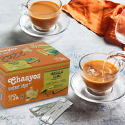 Chaayos Instant Tea Premix - Masala Chai Flavour - Low Sugar (36 Sachets, 288 Gram) | Assam Tea | Flavored Masala Mix