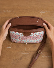 Teal by Chumbak Aztec sling bag view 5