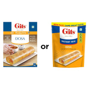 Gits Instant Rice Dosa Breakfast Mix, Makes 20 per Pack, Pure Veg, South Indian Breakfast Mix, 500g