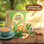 Tata Tea Gold Care 250 gram, Rich In Taste, Goodness Of Elaichi, Ginger, Tulsi, Brahmi & Mulethi, Black Tea