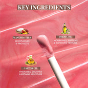 Just Herbs Serum Infused Lip Gloss for Women, Lighweight Non-Sticky High Glossy Moisturizing and Hydrating Lip Gloss 3 ml (Peony Pearl)