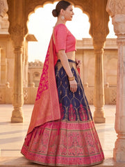 Anouk Rustic Zari Woven Semi-Stitched Lehenga with Dupatta view 6