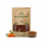 Biosash Sea Buckthorn Dry Berries 100g | Sun-Dried Himalayan Seabuckthorn Berries | Rich in Omega 3,