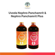 Uveda Naturals Nephro Panchamrit & Nephro Panchamrit Plus Sugar Free Combo (450ml x 2) | Ayurvedic D