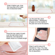 HANNEA® Castor Oil Wrap Pack for Liver Detox, Cotton Flannel & Reusable