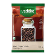 Amazon Brand - Vedaka Black Pepper Whole (Kaali Mirch) |100 g | Bold Flavor & Fresh Aroma | Perfect for Cooking | No Added Colours | No Preservatives