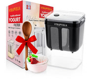 Hung Curd Maker | 1400ml Large Capacity | Greek Yogurt Filter Strainer | Fine 304 S.S. Mesh Strainer with Lid | Durable Food Grade & Curd Maker for Home | Creamy Thick Yogurt