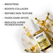 Streax Bright & Shine Face Serum, 30 ml | 10% Vitamin C | Dark Spots Reduction |