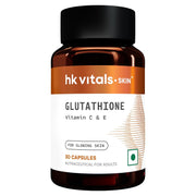 HK Vitals Glutathione 30 Veg Capsules | 500mg L-Glutathione with Vitamin C, Vitamin E & Grape Seed E