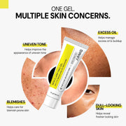 Arniq Skin Clarifying Gel with 1.7% Salicylic Acid & 4% Niacinamide | Blemish & Uneven Skin Care | Lightweight Non-Greasy Gel | 30 g