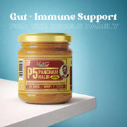 Vaidban P5 Pancham Haldi (120g) - Premium Blend of 5 Ayurvedic Turmerics including Kali, Selam, Daru & Amba Haldi | Natural Immunity Booster & Anti-Inflammatory Support | 100% Herbal Antioxidant Powder