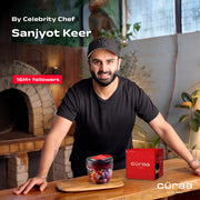 CÜRAA Manual Vegetable Chopper for Kitchen | ChopLab Lite By Chef Sanjyot Keer | Mini Chopper for Kitchen Use with Stainless Steel Blades – 650ml (Red)