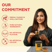 CHAYAM Kashmiri Kahwa Green Tea | 50g Loose Green Tea with Natural Saffron Flavour & Real Cardamom, Cinnamon, Cloves, Almond & Rose Petals | Boosts Immunity & Digestion | Authentic Kashmiri Chai