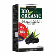 INDUS VALLEY Bio-Organic Activated Charcoal Powder | 100% Natural | Face & Skin Care | Cleansing & Exfoliating | 200 g + 50 g