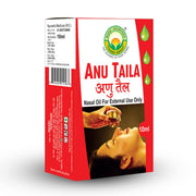 Basic Ayurveda Anu Taila 10ml | Ayurvedic Herbal Nasal Oil (Nasya) for Cold, Congestion & Respirator