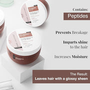 Bare Anatomy Volumizing Hair Mask | Volume For Upto 24 hrs | Powered By Peptides & Rich Milk Protein | For Dense & Conditioned Hair | Hair Mask for Dry & Frizzy Hair | Sulphate & Paraben Free | Women & Men | 250g