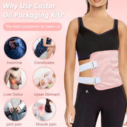 HANNEA® Castor Oil Wrap Pack for Liver Detox, Cotton Flannel & Reusable