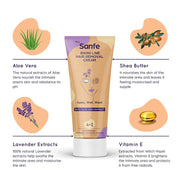 Sanfe Bikini Line Hair Removal Cream with Spatula for Sensitive Skin | With Vitamin E & Aloe Vera | 