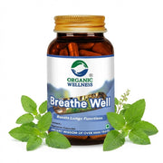 Organic Wellness Breathe Well 90 Capsules | Ayurvedic Tulsi Formula for Cough, Cold & Sore Throat | 