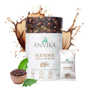 Slender Collagen Coffee with Marine Collagen Peptides, Garcinia Cambogia & L-Carnitine | Supports Weight Management, Boost Metabolism | Real Coffee Flavor | 150g