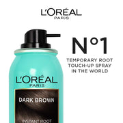 L'Oreal Paris Instant Root Concealer Spray, Ideal For Touching Up Grey Root Regrowth, Magic Retouch, 2 Dark Brown, 75Ml (Pack Of 2)