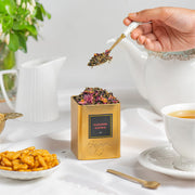 CHAYAM Kashmiri Kahwa Green Tea | 50g Loose Green Tea with Natural Saffron Flavour & Real Cardamom, Cinnamon, Cloves, Almond & Rose Petals | Boosts Immunity & Digestion | Authentic Kashmiri Chai
