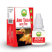 Basic Ayurveda Anu Taila 10ml | Ayurvedic Herbal Nasal Oil (Nasya) for Cold, Congestion & Respirator