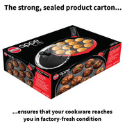 Hawkins Nonstick Appe Pan with Glass Lid, 12 Cups, Diameter 20 cm, Black , Cast Aluminium, Red (NAPE20G)