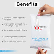 O3+ Bridal Facial Kit Oxygenating Glow Skin for Deep Cleansing, Bright & Radiant Complexion Suitable for All Skin Types (42g+50ml Single use Kit)