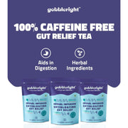 GOBBLERIGHT Herbal Infusion Gut Relief Tea – 100% Caffeine-Free, Chamomile, Peppermint, and Ajwain – Aids Digestion, Eases Bloating – 20 Sachets of Detox Tea for Gut Health, Sleep, and Comfort