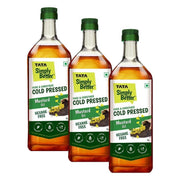 Tata Simply Better Pure & Unrefined Cold Pressed Mustard Oil,Naturally Cholesterol Free, 1L, Rich Aroma & Flavour of Real Mustard Seeds, A1 Grade Mustard Seeds