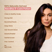 Nat Habit Hibiscus Navdha Shampoo for Hair Growth, Fermented Soy Gentle Cleanser for Long Thick Hair | Natural Shampoo for Oily Scalp & Dry Frizzy Hair with Amla For Women & Men, Sulfate Free| 250ml