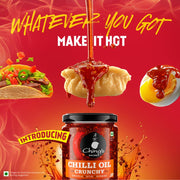Ching's Chilli Oil Crunchy 170g | Drizzle, Stir, Spread | Real Garlic, Onion & Chilli Flakes | For N