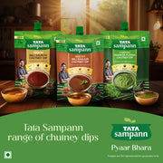 Tata Sampann Chatpati Dhaniya Pudina Chutney Dip 200g | Fresh Coriander & Mint Hari Chutney | Ready 