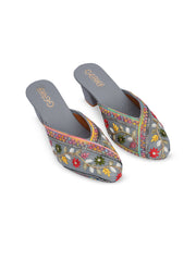 Gerief Embroidered Ethnic Block Heel Mules view 21