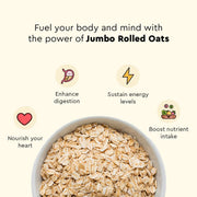 Nourish You Rolled Oats 1.2 kg – 100% Wholegrain Oatmeal | High Fiber & Protein-Rich Breakfast Cereal | Diet Food for Weight Management | Gluten-Free | No Added Sugar