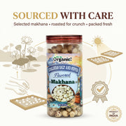 Oh So Organic Himalayan Salt & Pepper Makhana 87g | Olive Oil Roasted Fox Nuts | Healthy Crunchy Snack | Gluten Free Roasted Makhana | Light & Tasty Anytime Snack