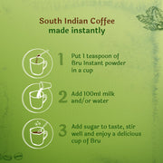 Bru Instant | Aromatic Coffee From South Indian Plantations | Premium Blend of Robusta & Arabica Beans For a Rich Coffee Experience | Bag, 100g