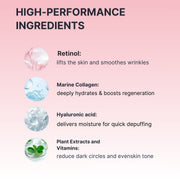 BodyLove Korean Retinol Under Eye Balm Stick | 7-in-1 Eye Care with Retinol, Peptides, Marine Collag
