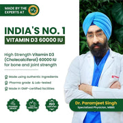 Vlado's Himalayan Organics Vitamin D3 60000 IU Tablets | Cholecalciferol I Vitamin D3 60k Supplement | Vitamin D 60000 iu Tablets | Cholecalciferol Supplement 60000iu for men & women | Orange Flavour - 40 Tablets