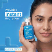 SKINQ Hydrate Face serum with Hyaluronic Acid Serum for Dry & Dehydrated Skin | +140% Instant Hydration, Boosts Plumpness | With Vitamin B5 & E | Lightweight, Non-Sticky | All Skin Types | Made by Dermat | 30ml