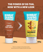 Bombay Shaving Company Daily Detan Face Wash Combo (2 x 100g) | Coffee & Vitamin C | Tan Removal & Brightening | Removes Sun Tan, Dirt & Pollution | Value Pack