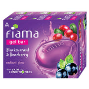 Fiama Gel Bar Blackcurrant & Bearberry 375g (125g x 3) | Radiant Glowing Skin | Bathing Soap with Sk