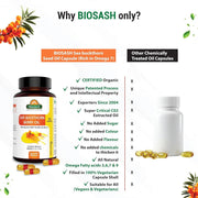 Biosash Sea Buckthorn Berry Oil Capsules 30 Caps | CO2 Extracted from Certified Organic Berries | Om