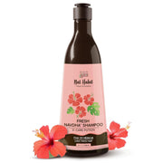 Nat Habit Hibiscus Navdha Shampoo for Hair Growth, Fermented Soy Gentle Cleanser for Long Thick Hair | Natural Shampoo for Oily Scalp & Dry Frizzy Hair with Amla For Women & Men, Sulfate Free| 250ml