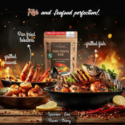 Laajawab Fish Fiesta All-In-One Natural Fish & Prawn Masala Marinade 130g | Parsley, Yellow Mustard 