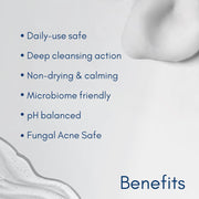 Becalm Daily Salicylic Acid Face Wash for Oily and Acne Prone Skin | Airy face wash for Men & Women | Soap & Sulphate free | Oil, Acne, Dullness, Pore control | Microbiome friendly | With Quaternium - 73 & Prebiotic | No fragrance